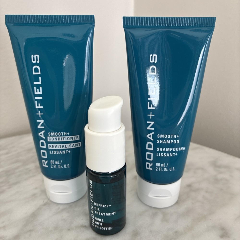 Rodan + Fields Smooth+ Hair Regimen Shampoo Conditioner Travel Size New